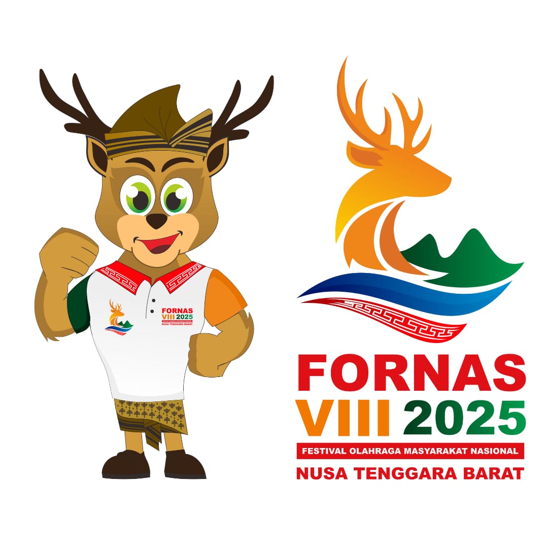 Foto Logo, Maskot dan Theme Song FORNAS VIII NTB 2025